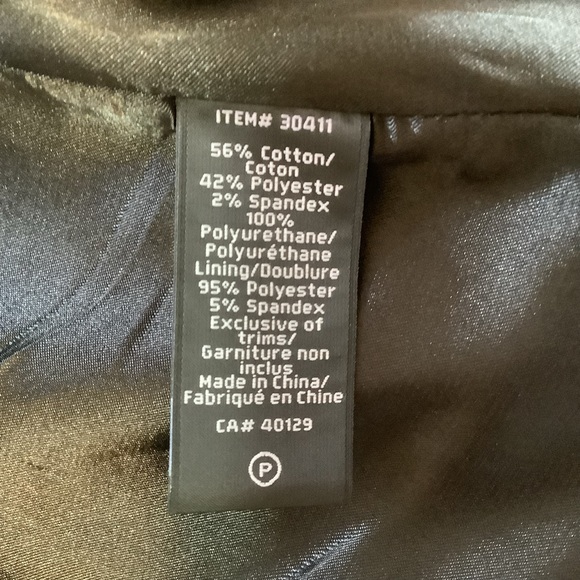 Attitude Jay Manuel Blazer Women’s Size 12 Vegan Leather Cotton Classic Black - Picture 8 of 13